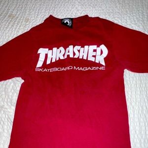 thrasher maroon t-shirt